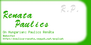 renata paulics business card