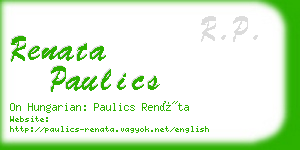 renata paulics business card